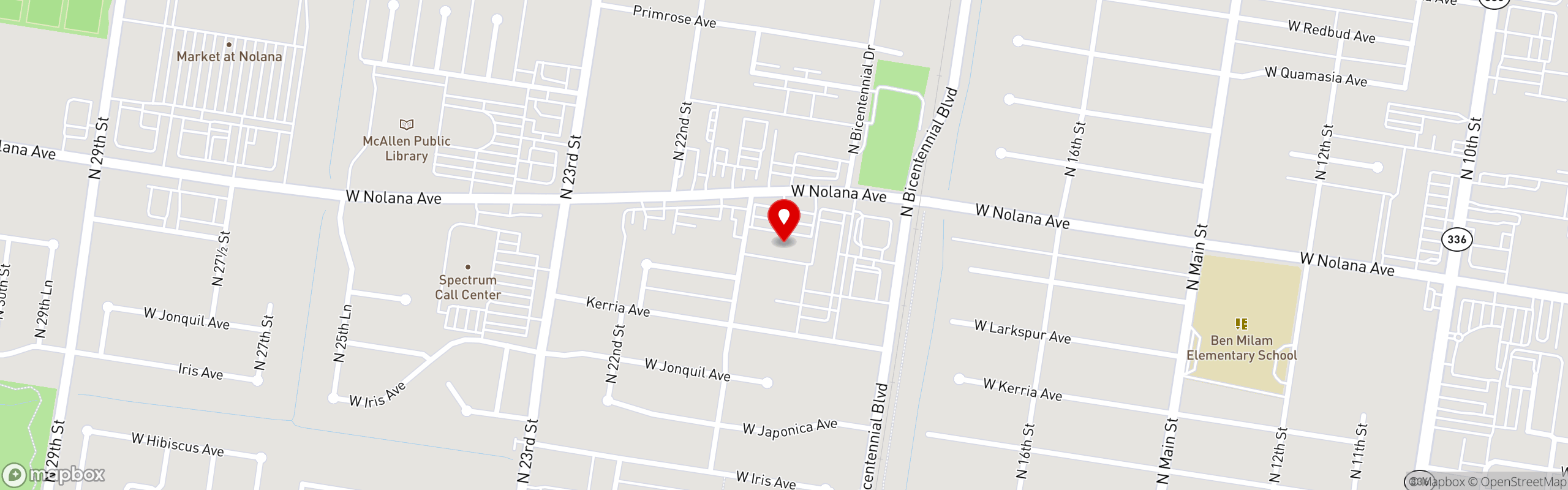 Street map pinning Malfitany Pasta Company in Malfitany Pasta Company