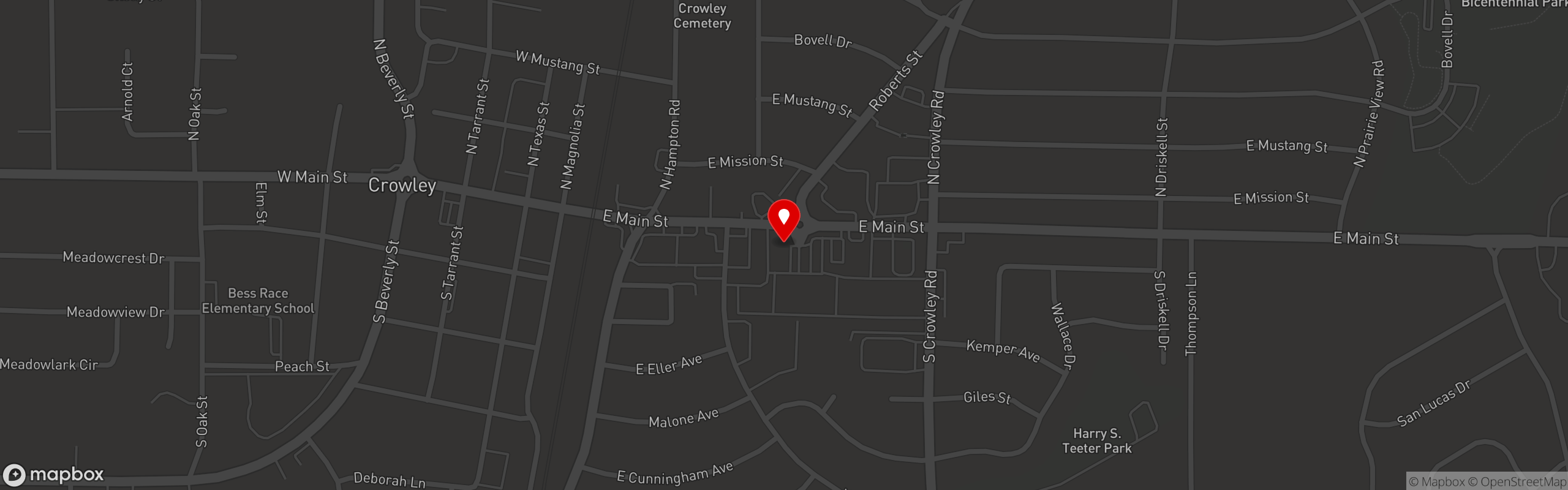 Street map pinning Boo Rays of New Orleans in Boo Rays of New Orleans - Crowley