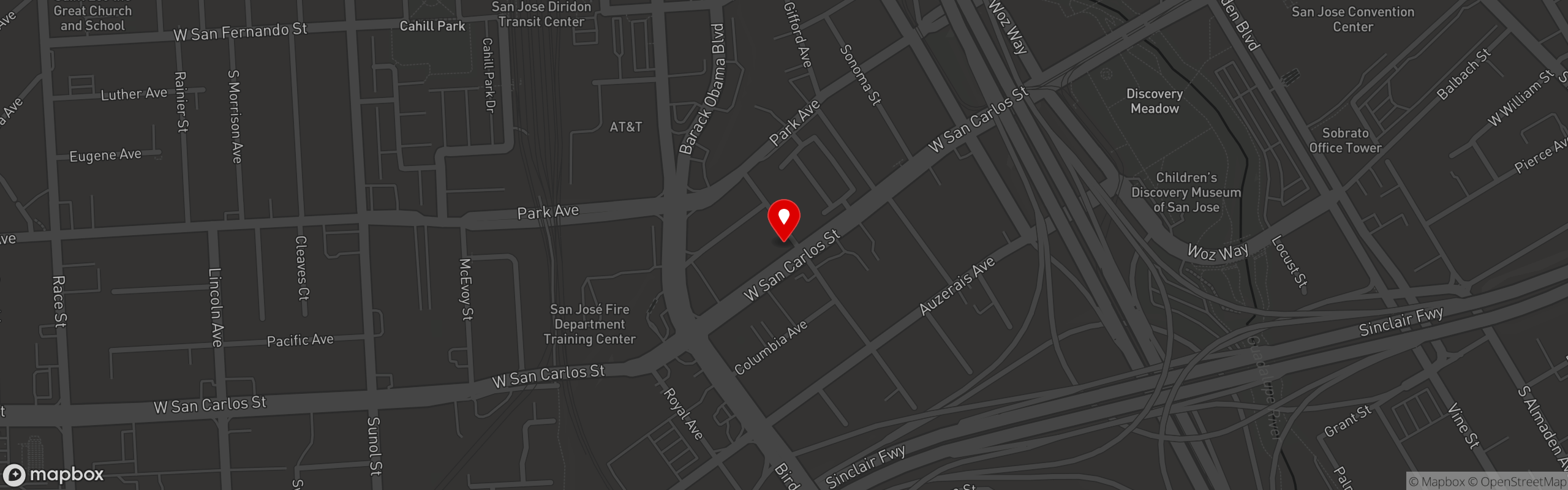 Street map pinning Mudai Ethiopian Restaurant in Mudai Eritrean & Ethiopian Restaurant
