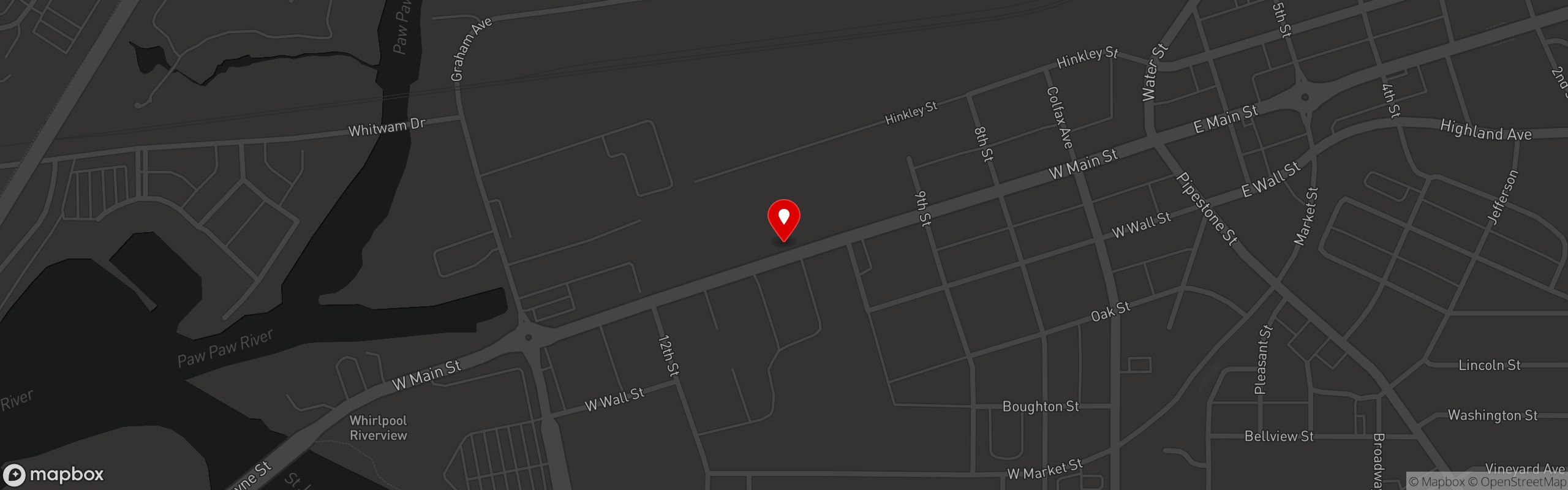 Street map pinning Happy Poochie Eatery in Happy Poochie Eatery