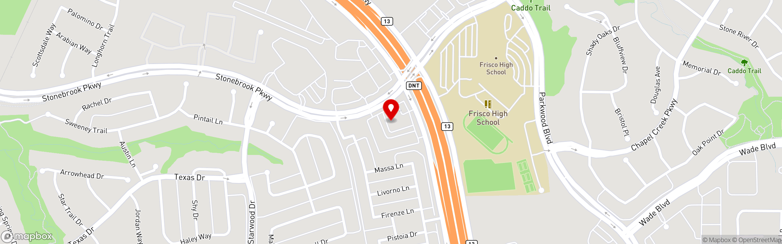 Street map pinning Pietro's Italian Bakery in Pietro's Italian Bakery