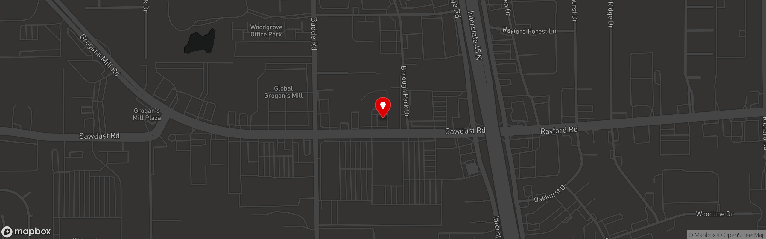 Street map pinning Luna The Woodlands in Luna The Woodlands