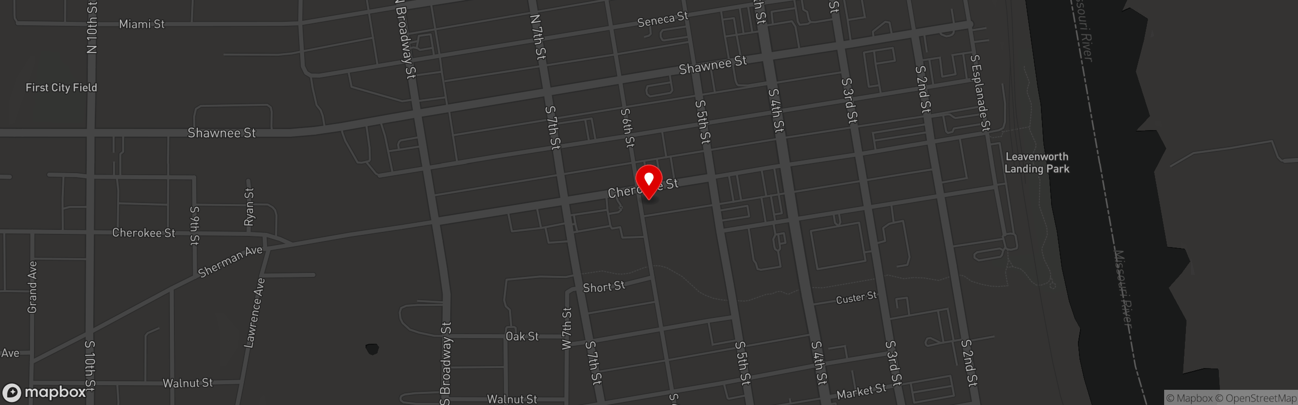 Street map pinning Ten Penny Sports Bar & Grill in Ten Penny Sports Bar & Grill