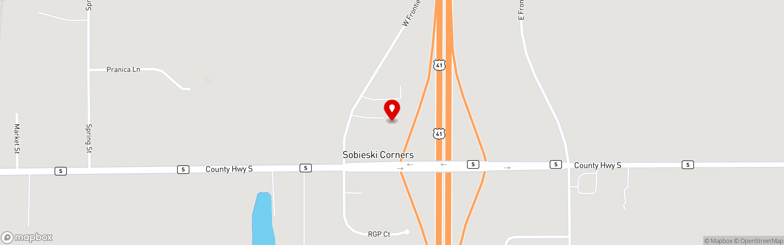 Street map pinning ​Luigi's Pizza Palace 2 in Little Suamico
