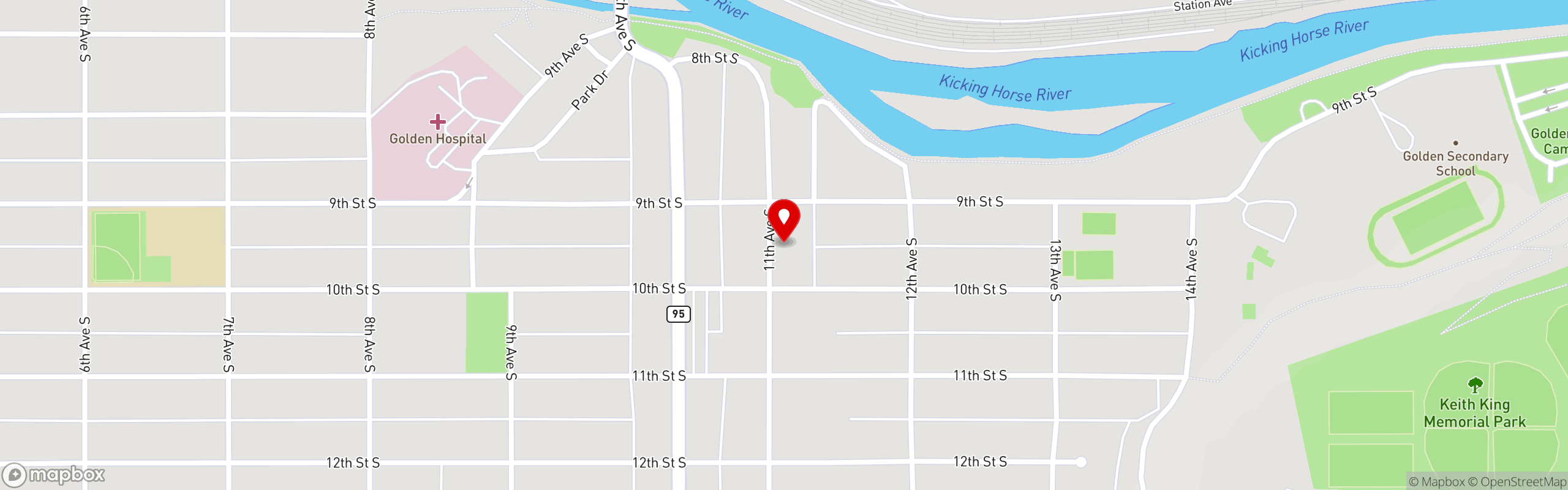 Street map pinning The Turning Point Restaurant in Turning Point Restaurant