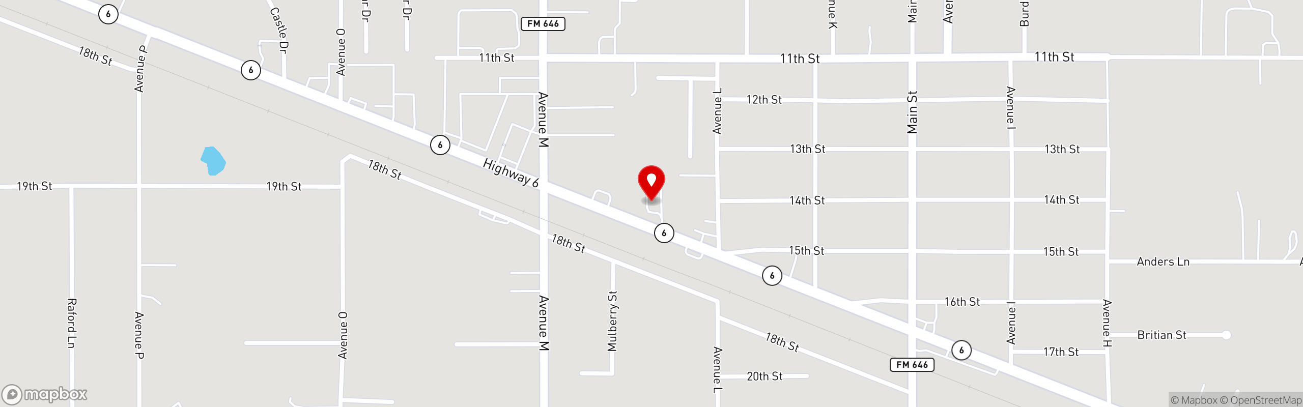 Street map pinning Fish Place in Santa Fe