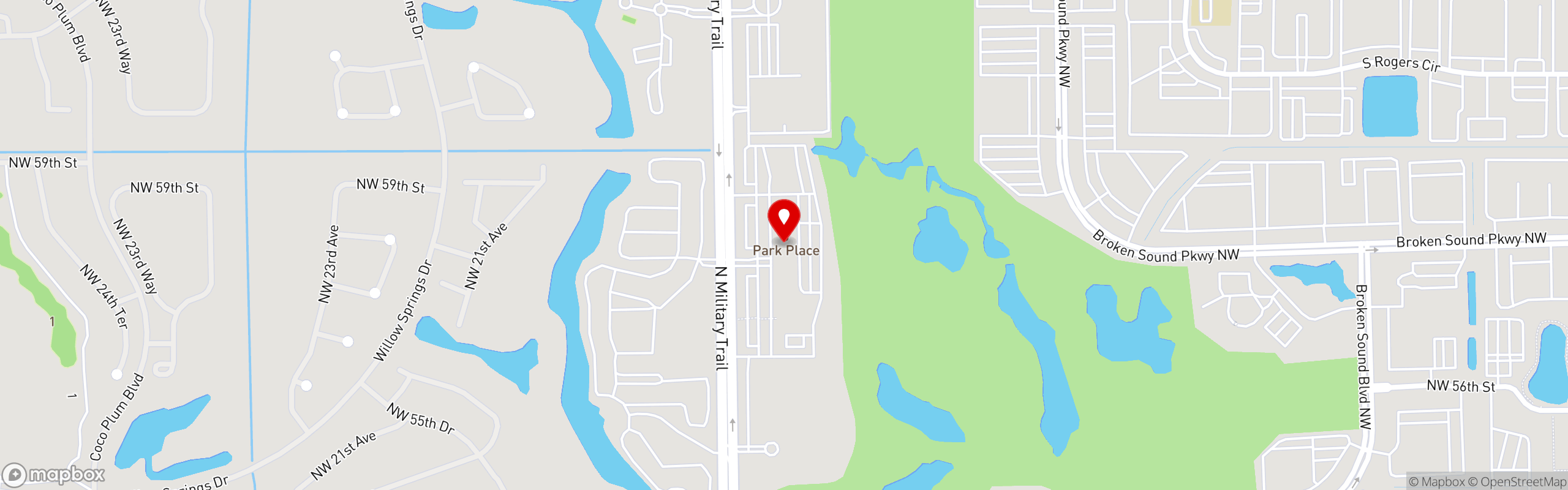 Street map pinning Prezzo Italian Restaurant & Bar in Boca Raton, FL