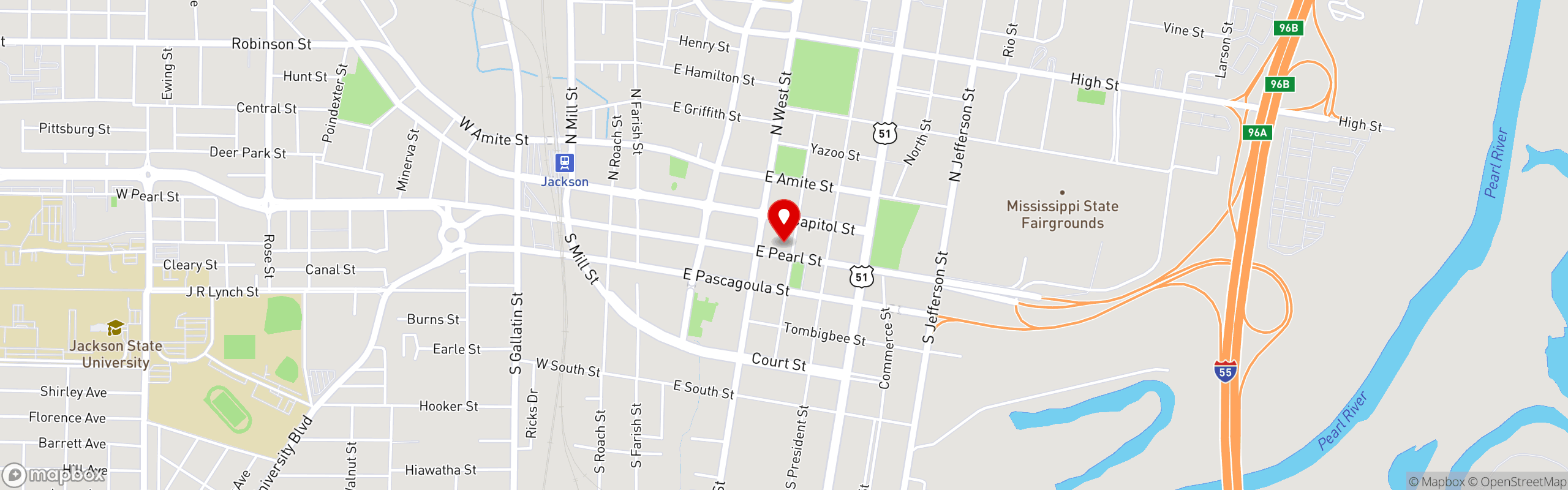 Street map pinning Capital Club in Capital Club