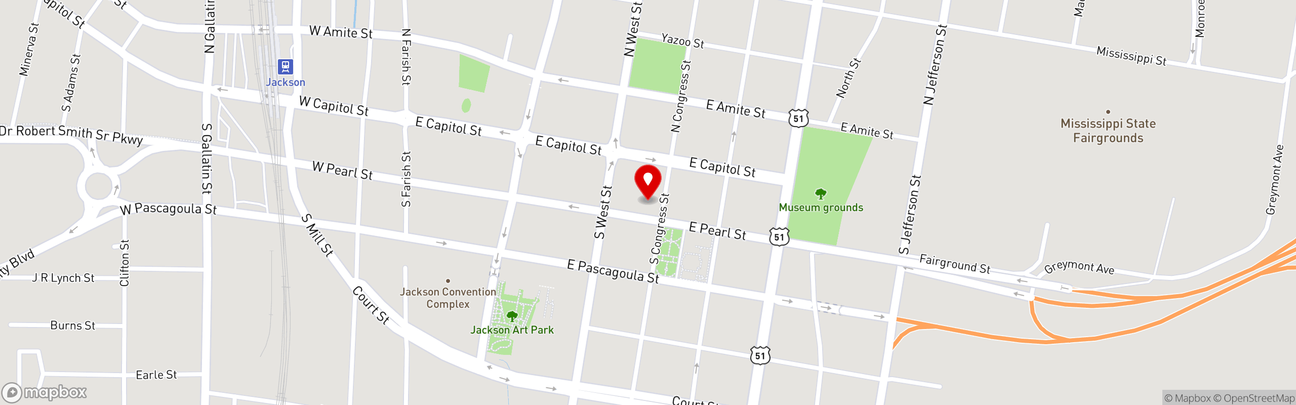 Street map pinning Capital Club in Capital Club