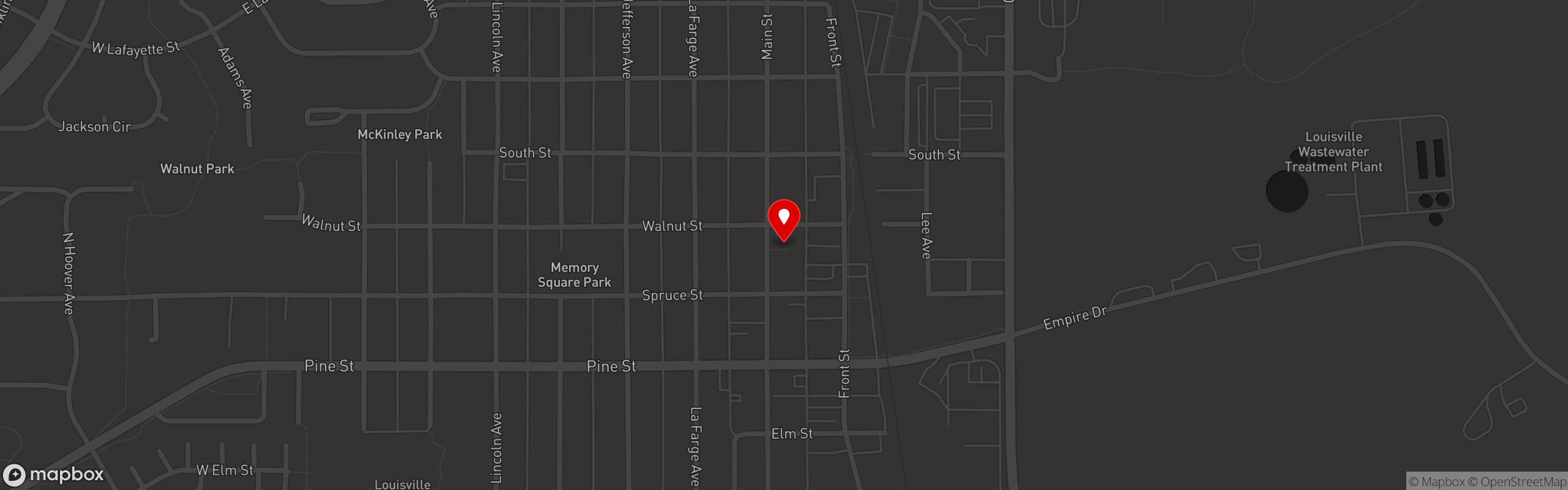 Street map pinning Bittersweet Cafe & Confections in Bittersweet Cafe & Confections