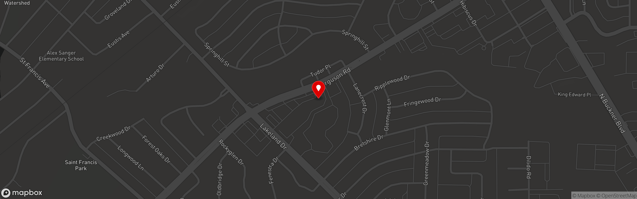 Street map pinning The Whistling Pig Neighborhood Pub in The Whistling Pig Neighborhood Pub
