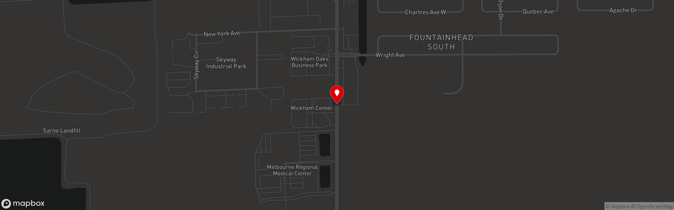 Street map pinning Bunky's Raw Bar & Brewery in Bunky's Raw Bar & Brewery