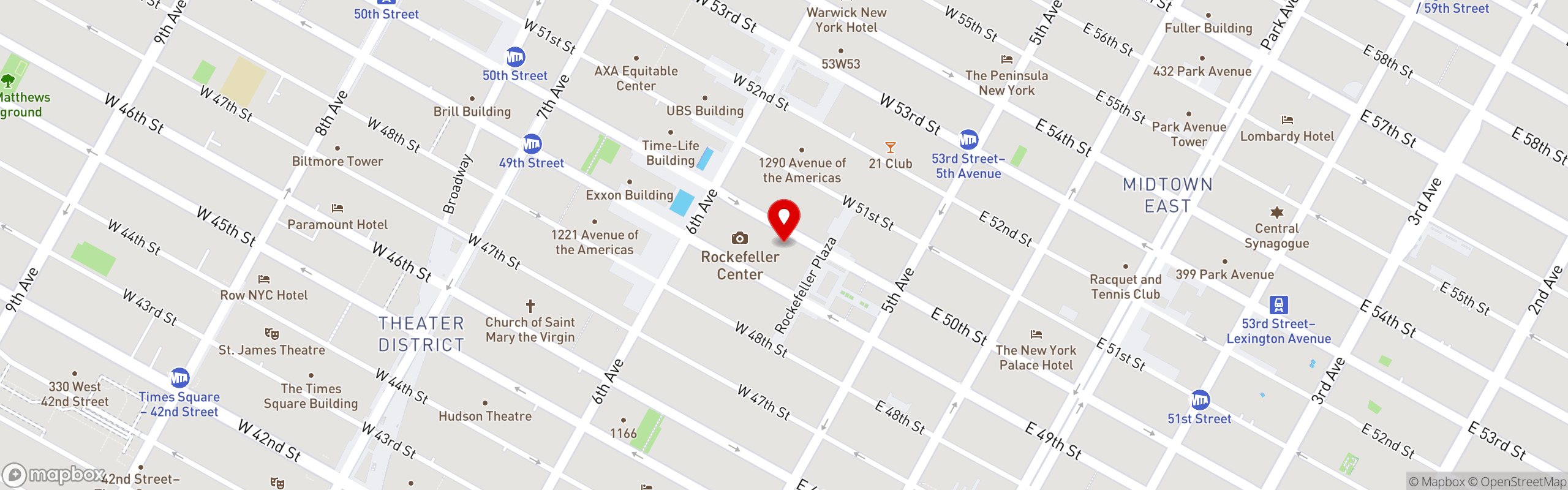Street map pinning FIELDTRIP in Fieldtrip - Rockefeller Center
