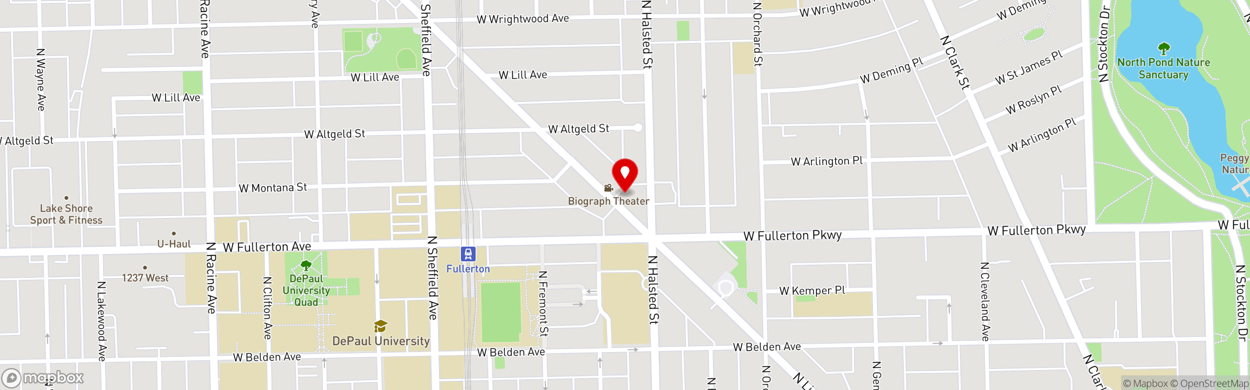Street map pinning Mercadito in Lincoln Park