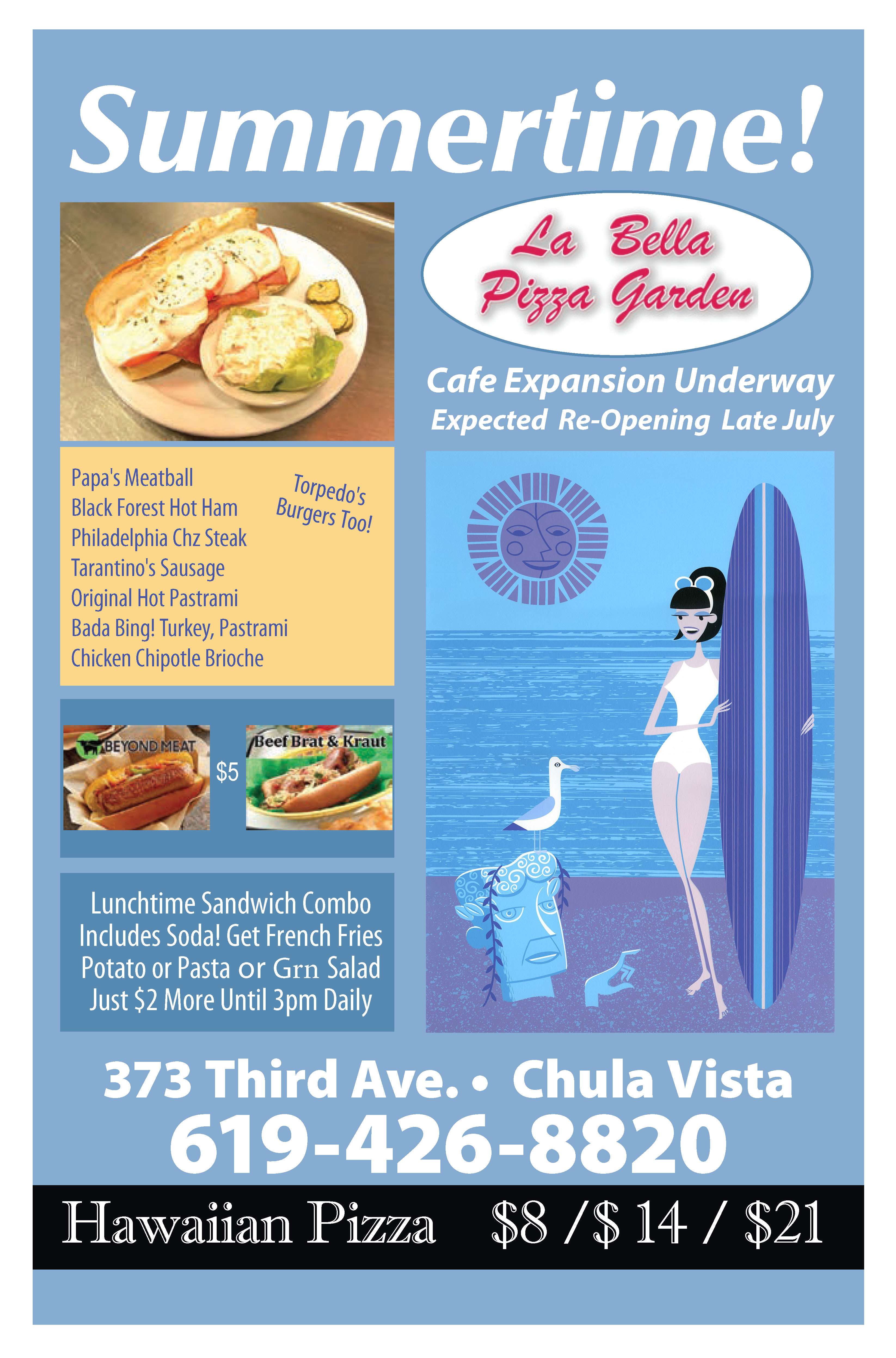 What S New La Bella Pizza Italian Restaurant In Ca
