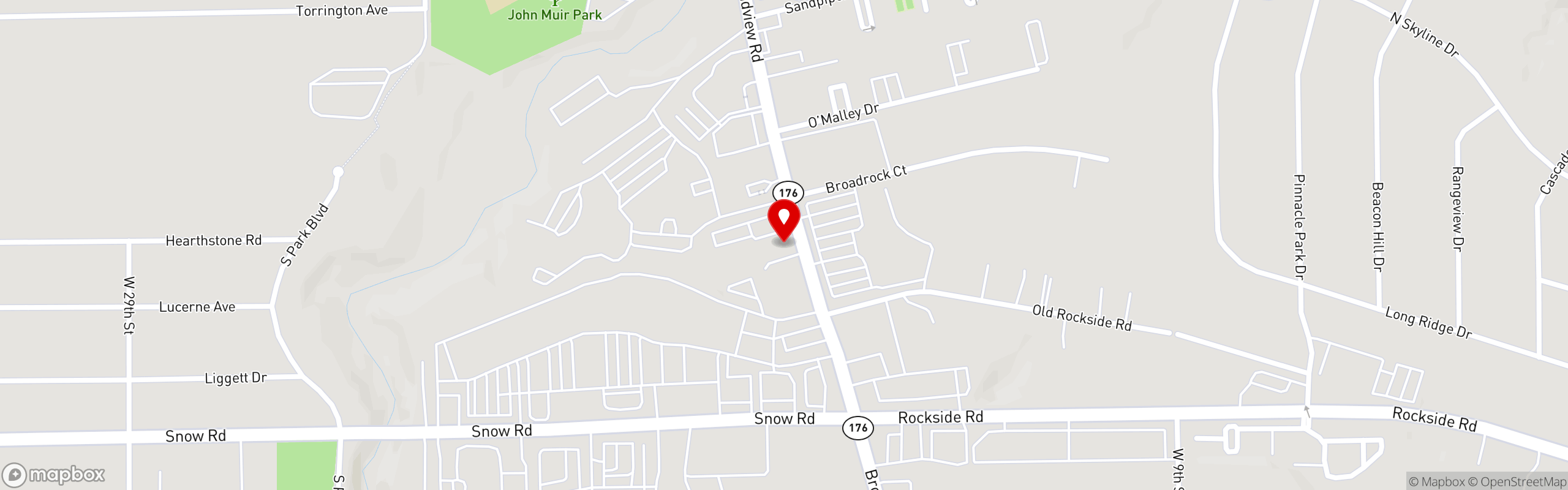 Street map pinning Gyro George in Parma