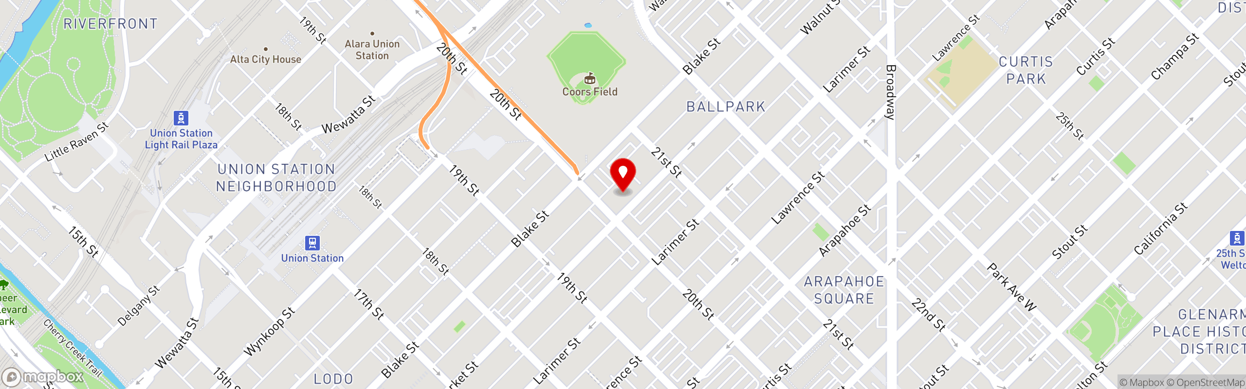 Street map pinning ViewHouse in Ballpark