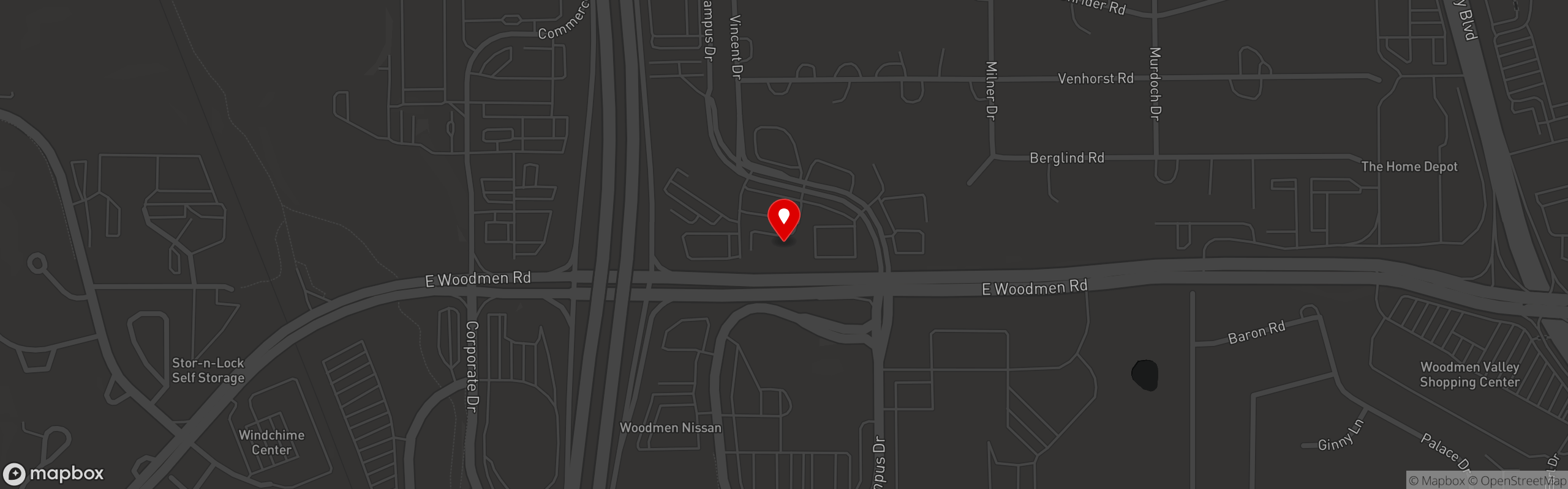 Street map pinning ViewHouse in Colorado Springs