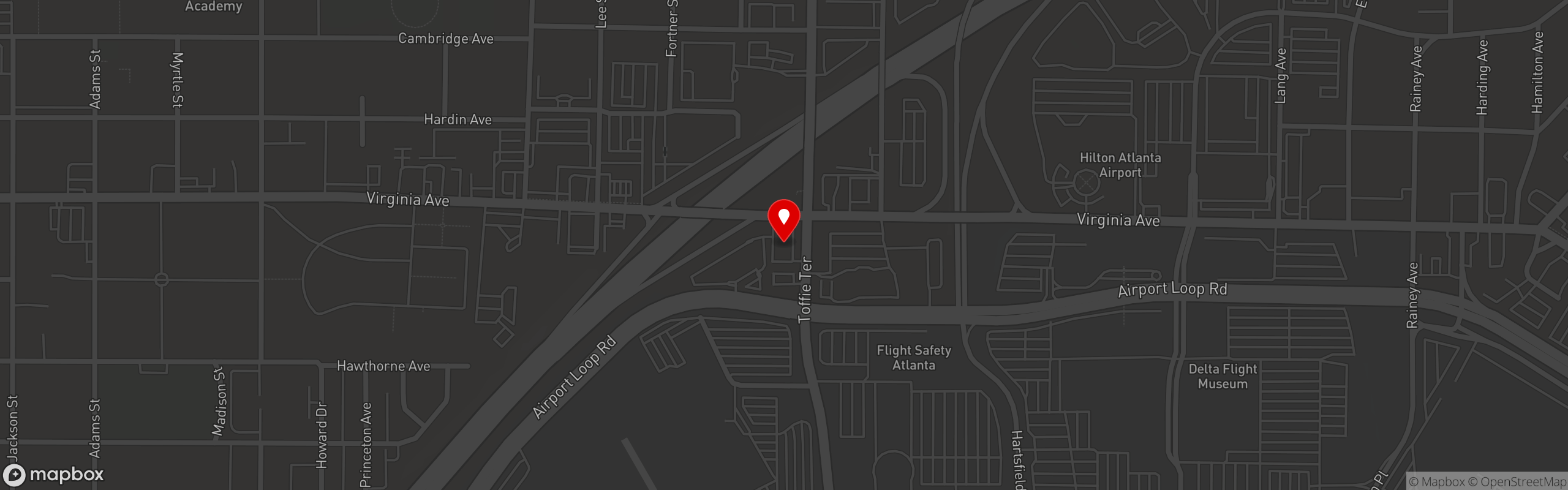 Street map pinning Malone's in Malone's