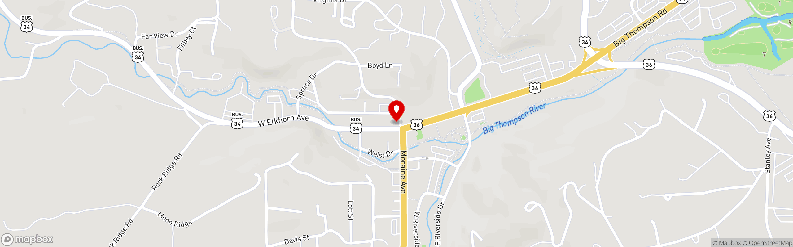 Street map pinning Himalayan Curry & Kebob in Himalayan Curry & Kebob