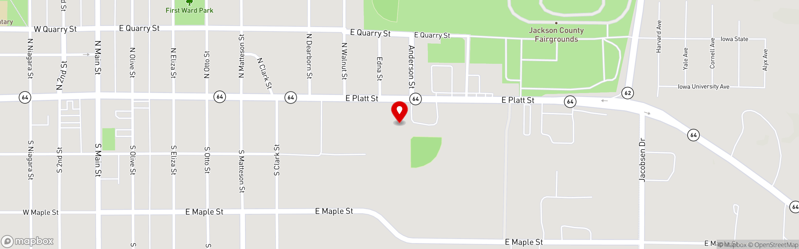 Street map pinning Timber Lanes & The Timber Center in Timber Lanes & The Timber Center