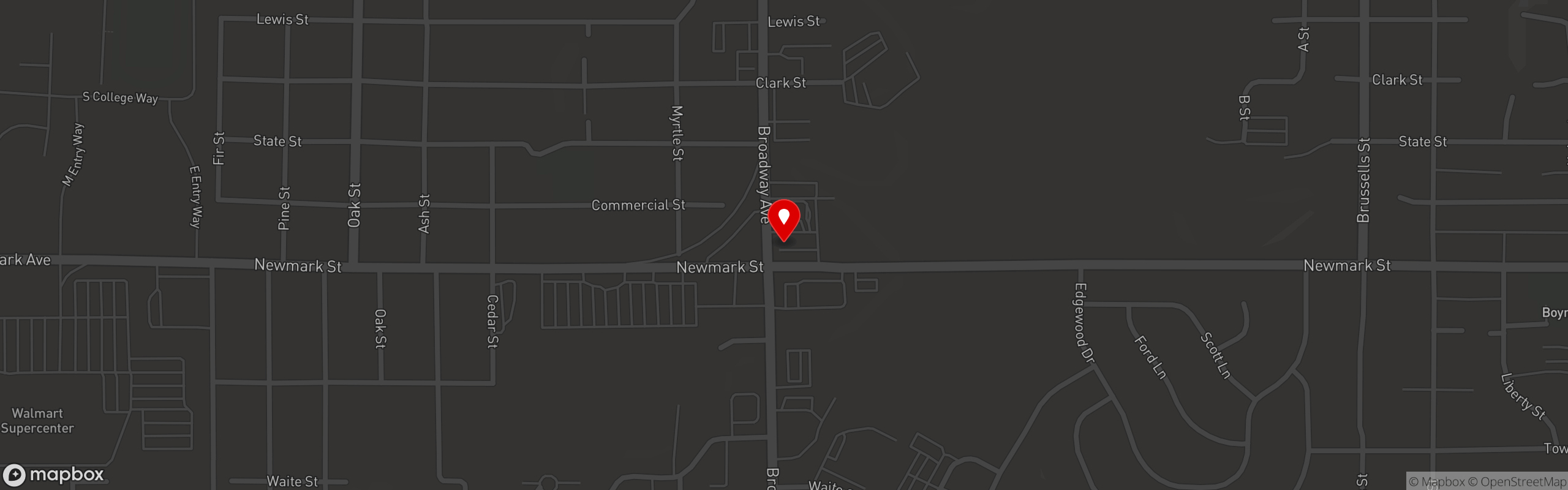 Street map pinning Vinny's Smokin' Good Burgers & Sandwiches in Vinny's Smokin' Good Burgers & Sandwiches