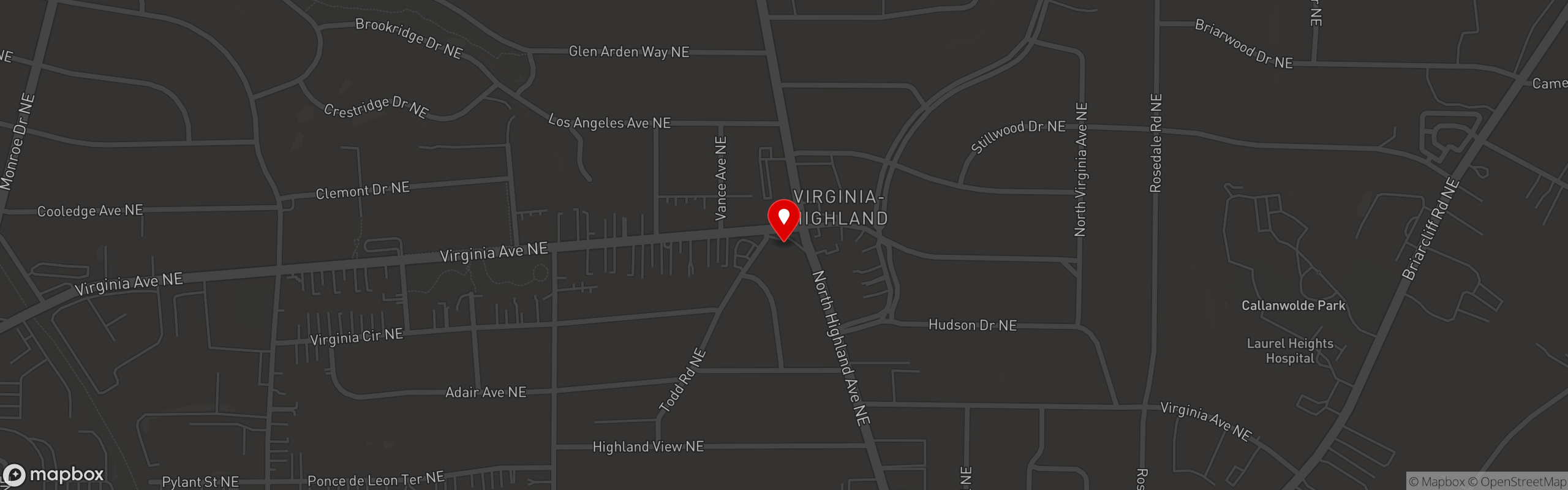 Street map pinning Murphy's Atlanta in Murphy's Restaurant