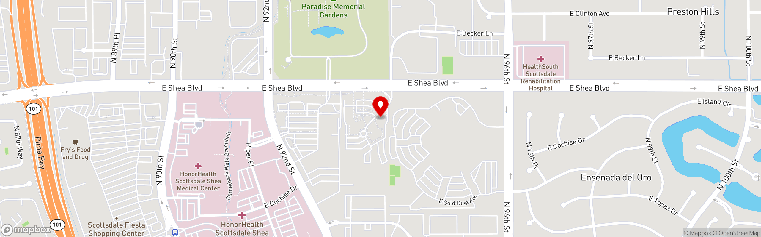 Street map pinning Salt and Lime Modern Mexican Grill in Salt and Lime - Shea