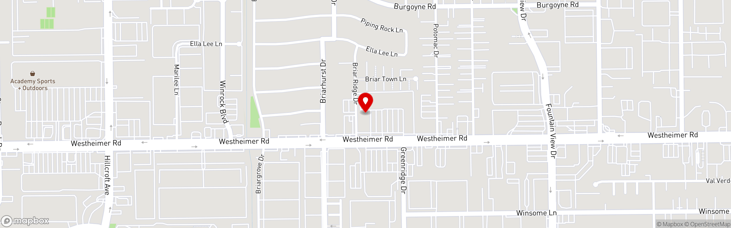 Street map pinning Mezza Grille in Mezza Grille - Houston
