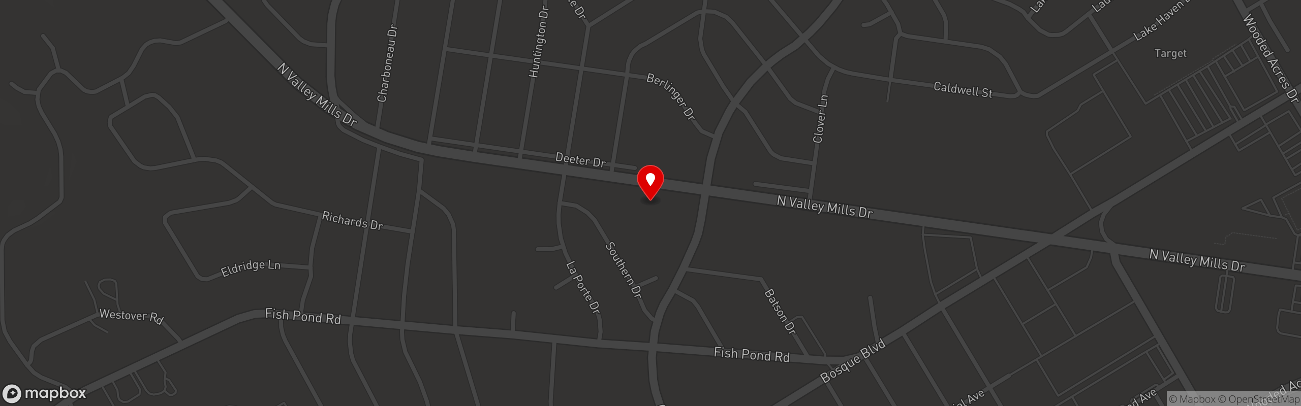 Street map pinning Salty Dog Sports Bar And Grill in Ridgewood Village