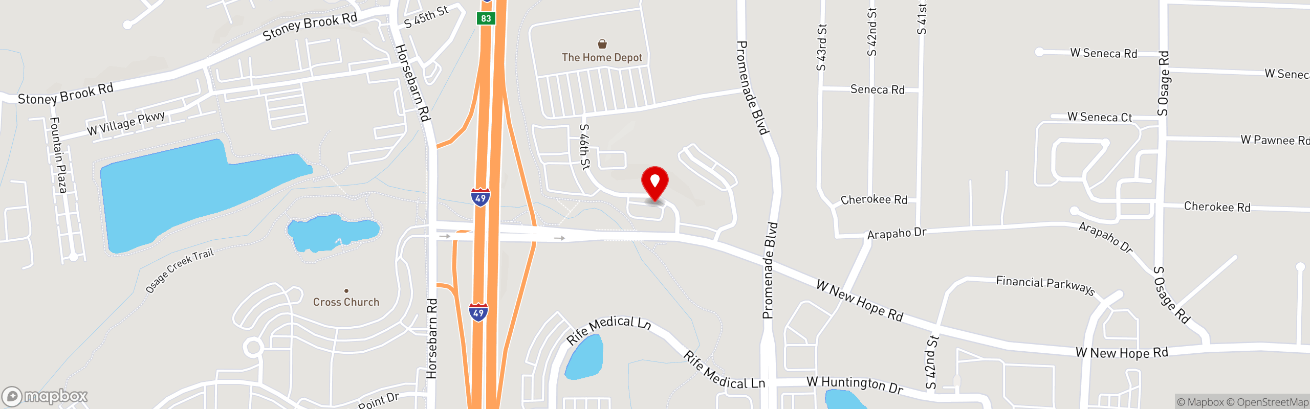 Street map pinning Bariola's Pizzeria in Bariola's Pizzeria