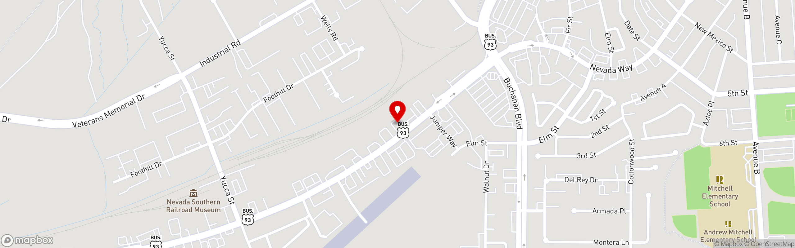 Street map pinning Huevos Avenue in Huevos Avenue - Boulder City