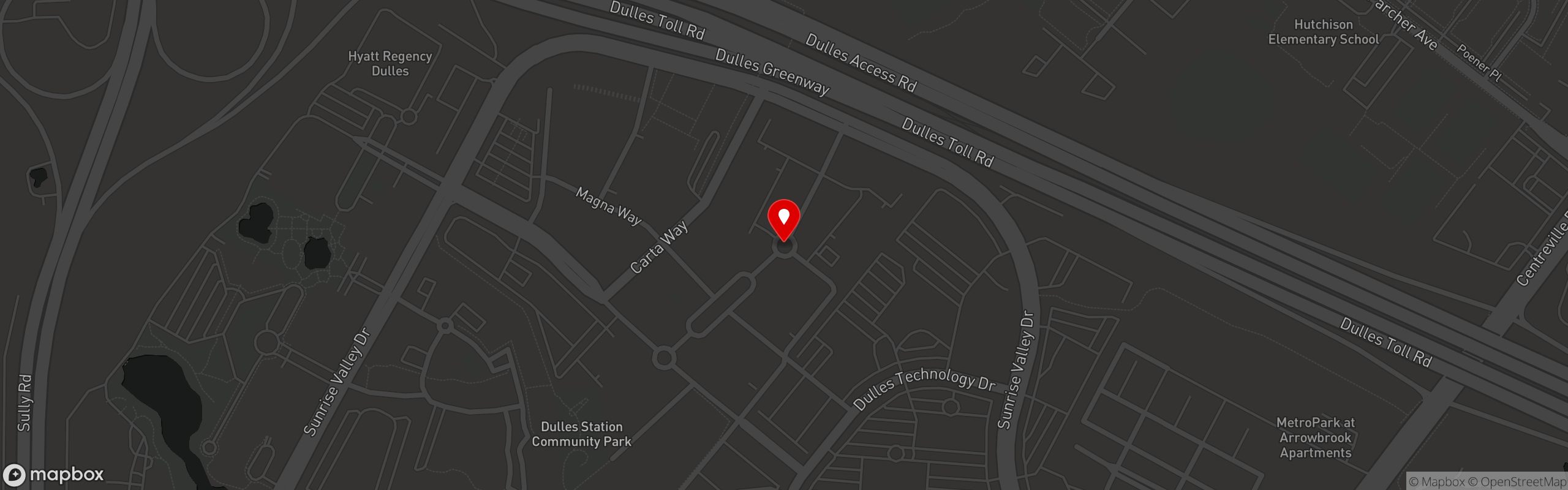 Street map pinning Voodoo Brewing - Herndon, VA in Voodoo Brewing