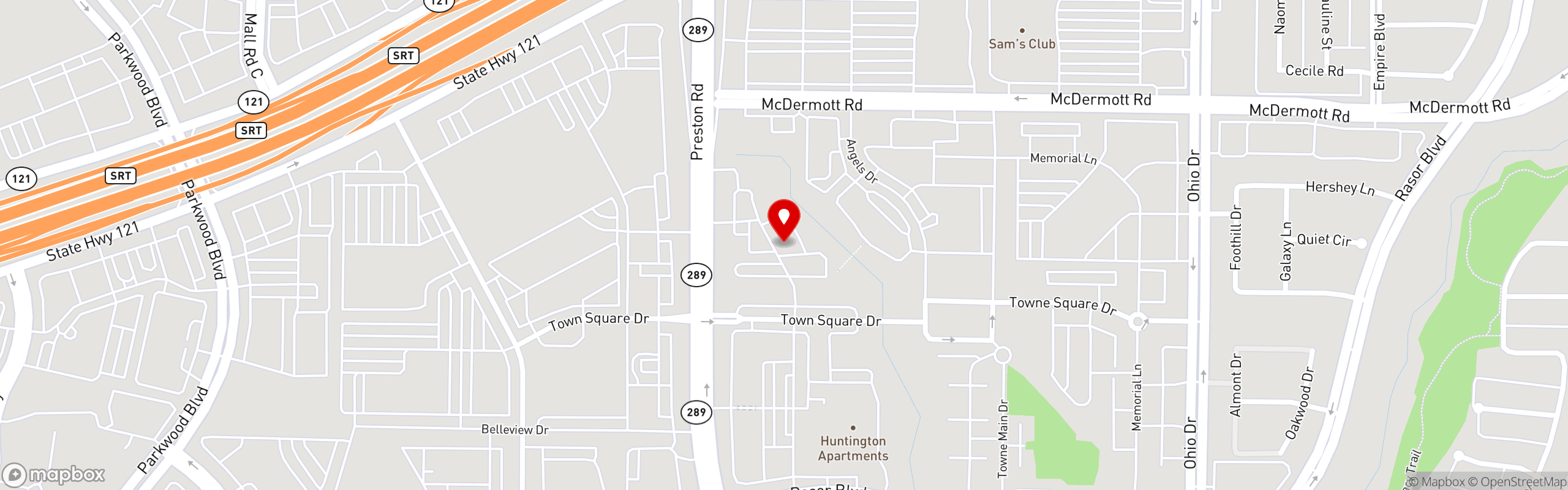 Street map pinning L&L Hawaiian BBQ - Plano in L & L Hawaiian BBQ