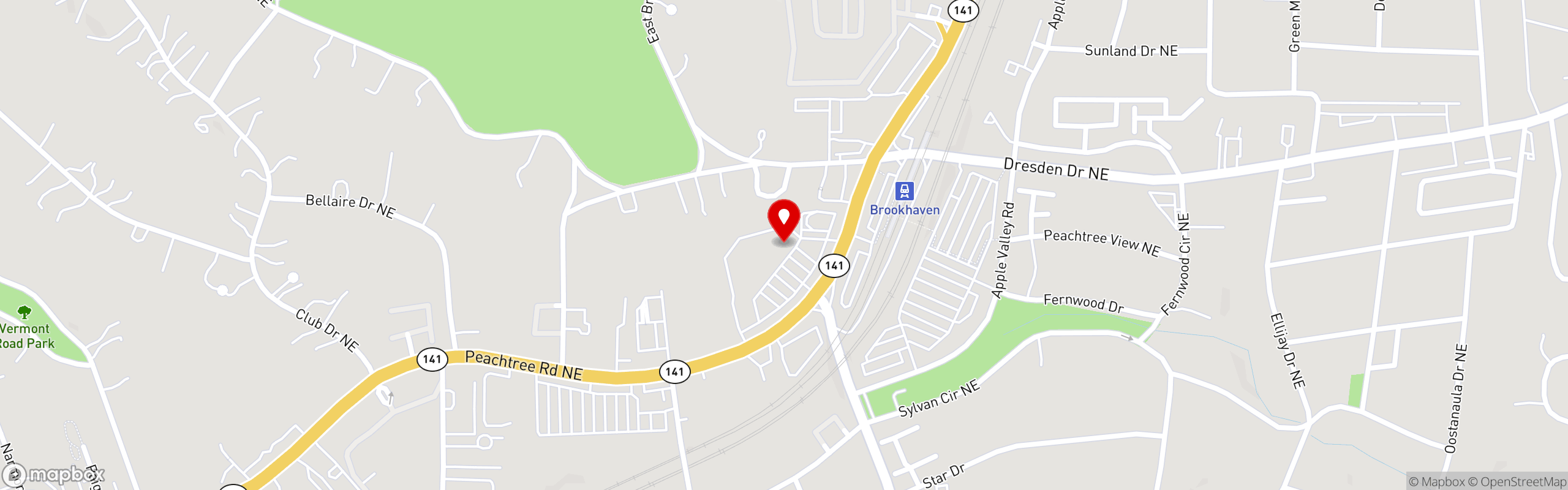 Street map pinning Terra Terroir in Brookhaven