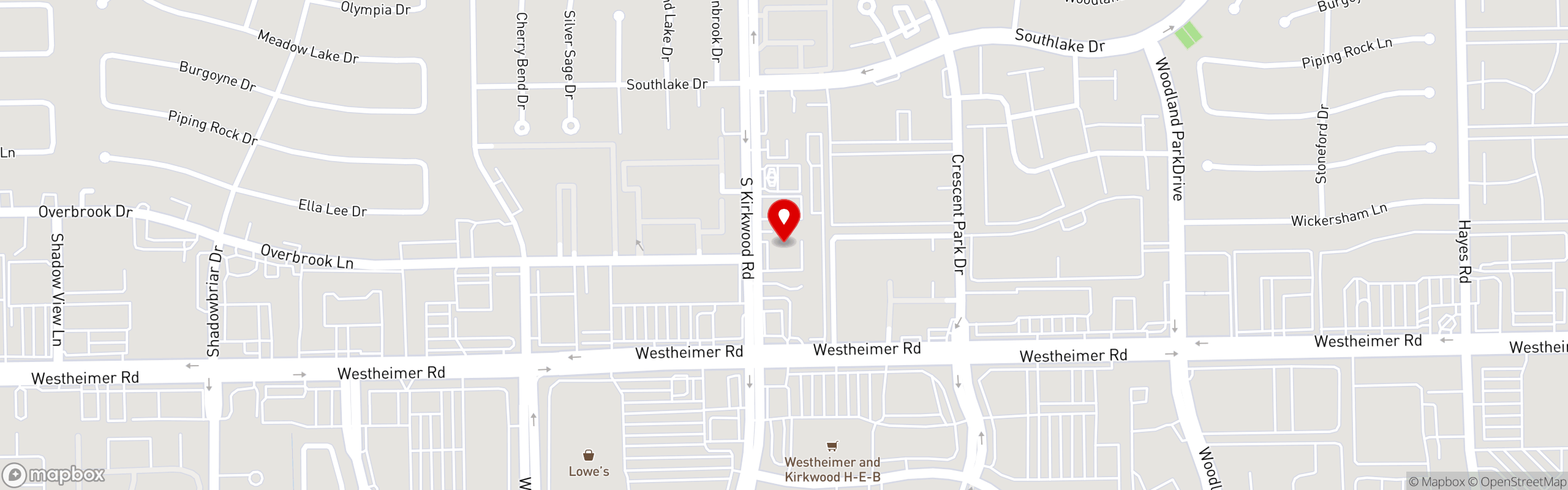 Street map pinning La Pasha Lounge & Grill in Houston