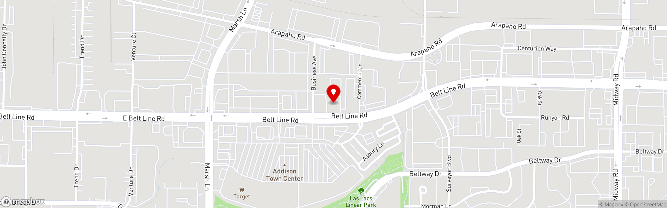 Street map pinning La Pasha Lounge & Grill in Dallas