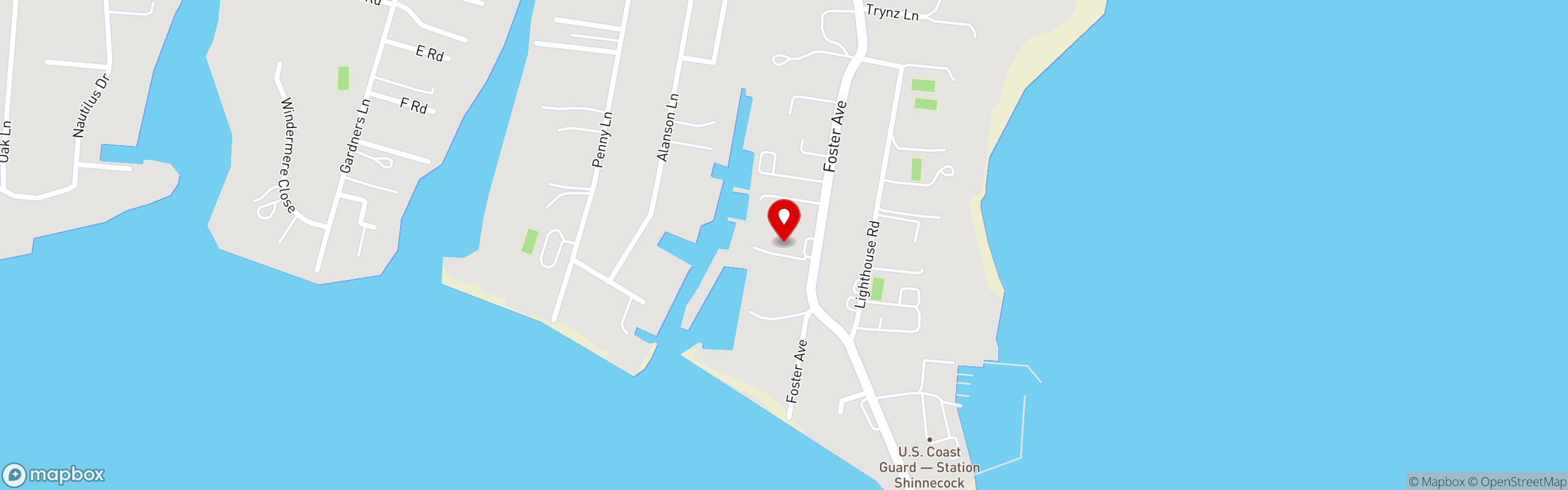 Street map pinning The Whales Tale in The Whales Tale Hamptons