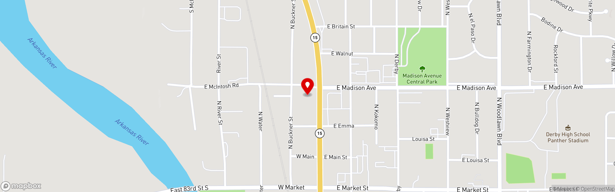 Street map pinning Little Busters in Derby
