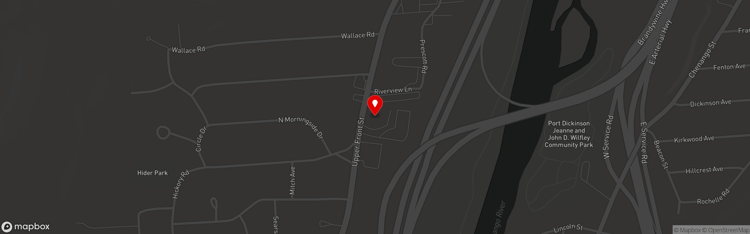 Street map pinning Maines Food and Party Warehouse in Maines Food & Party Warehouse