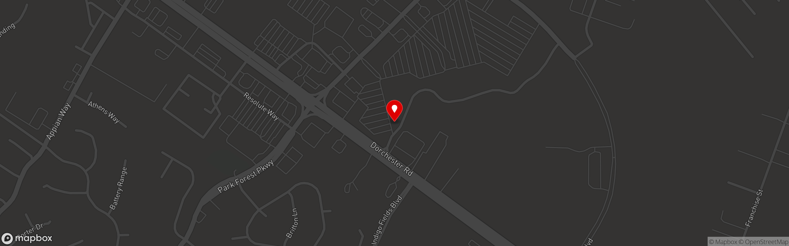 Street map pinning Neighborhood Tap House in Dorchester
