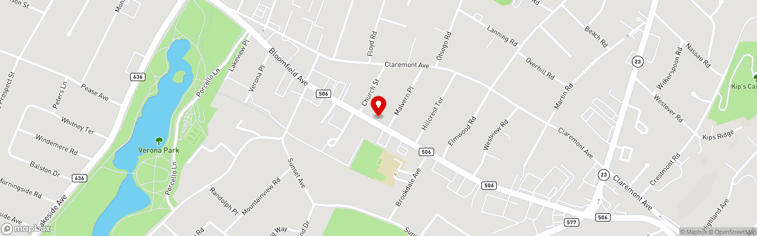 Street map pinning Henry's Fine Foods in Henry's Fine Foods