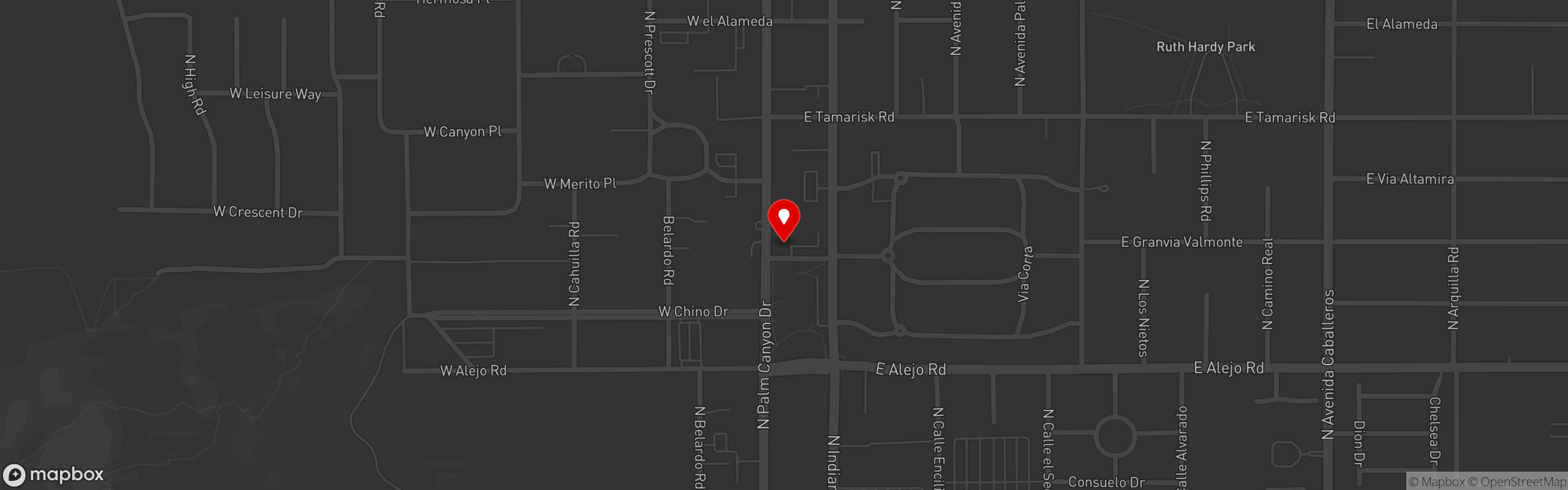 Street map pinning Birba in Birba Palm Springs, CA.