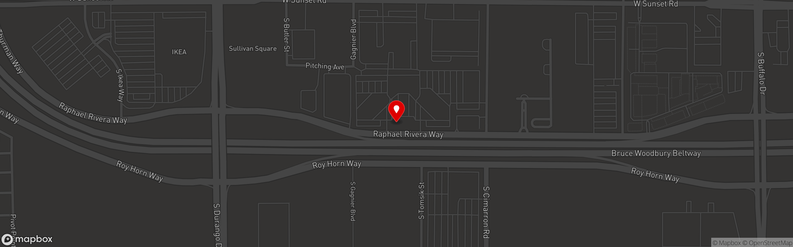 Street map pinning Baguette Cafe in Baguette Cafe on Sunset