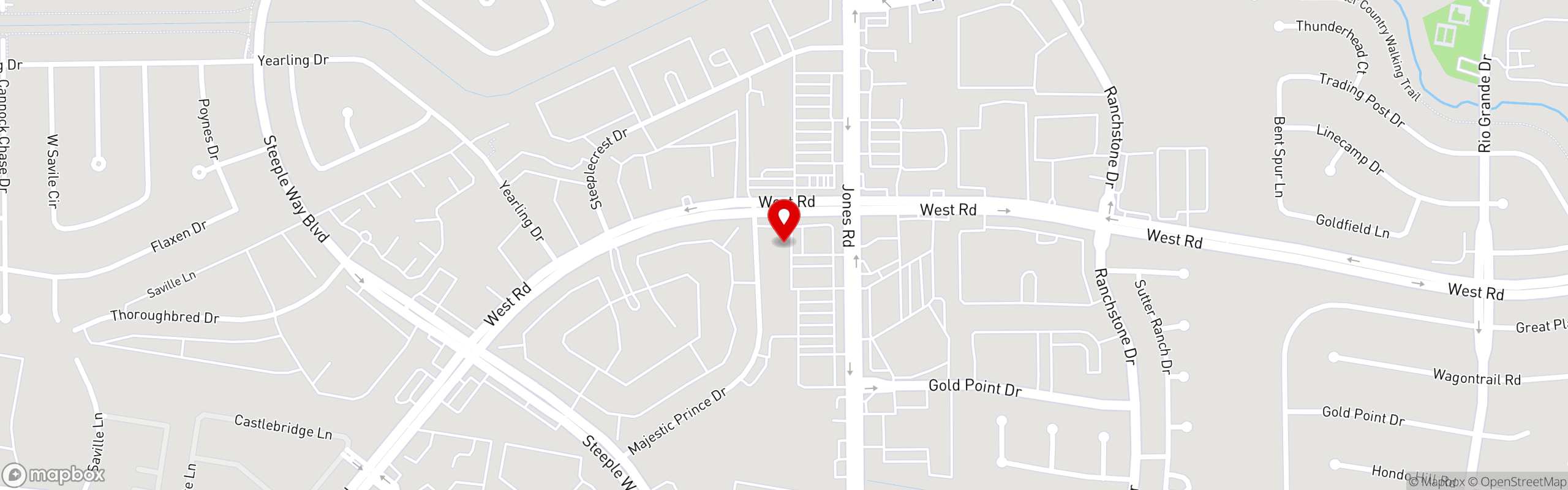 Street map pinning The Backyard Grill in Backyard Grill Houston