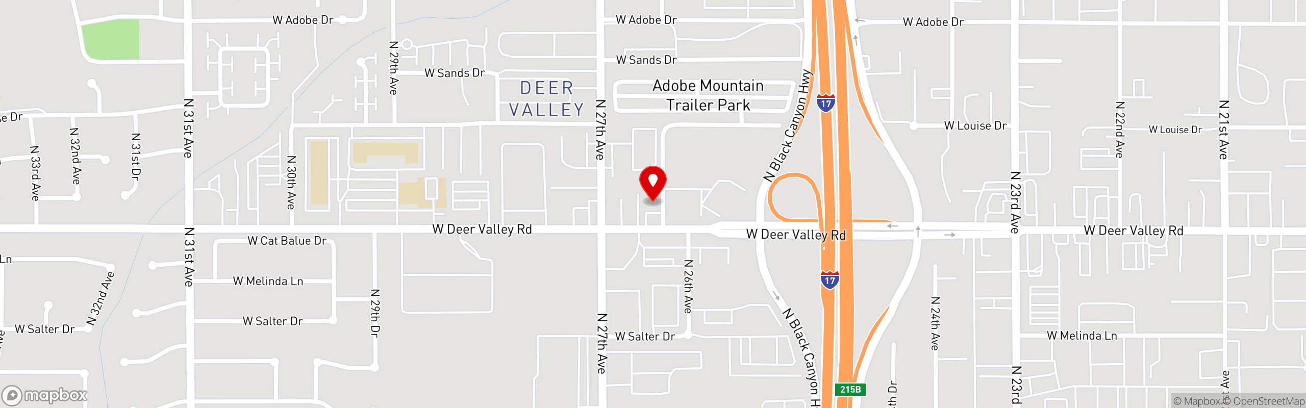 Street map pinning Times Square Italian Restaurant in Deer Valley