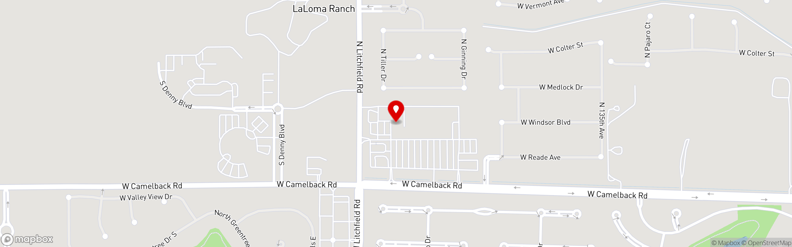 Street map pinning Times Square Italian Restaurant in Litchfield Park