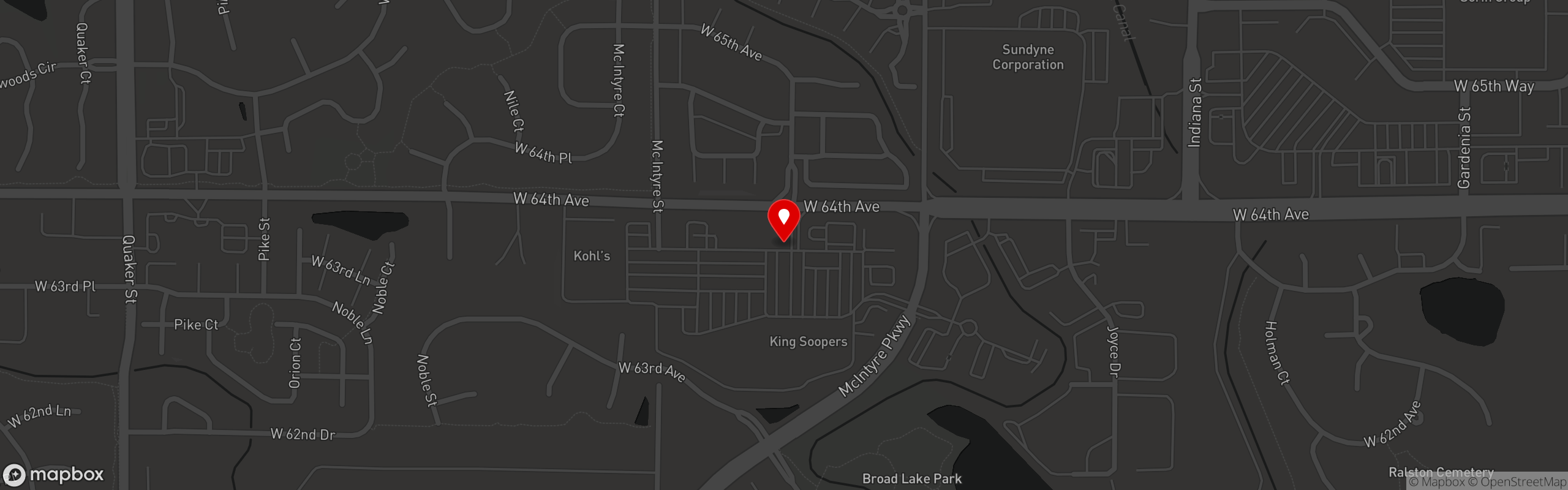 Street map pinning Takiza in Takiza - Arvada