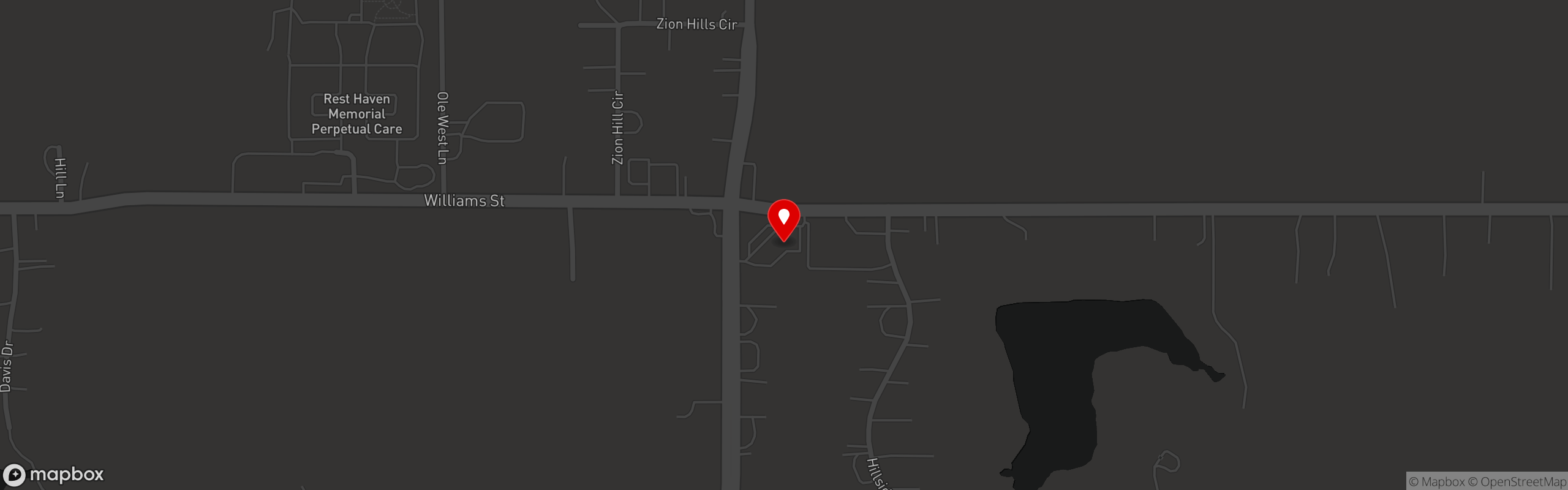 Street map pinning Dudley's Sports Grill in Dudley's Sports Grill - Rockwall
