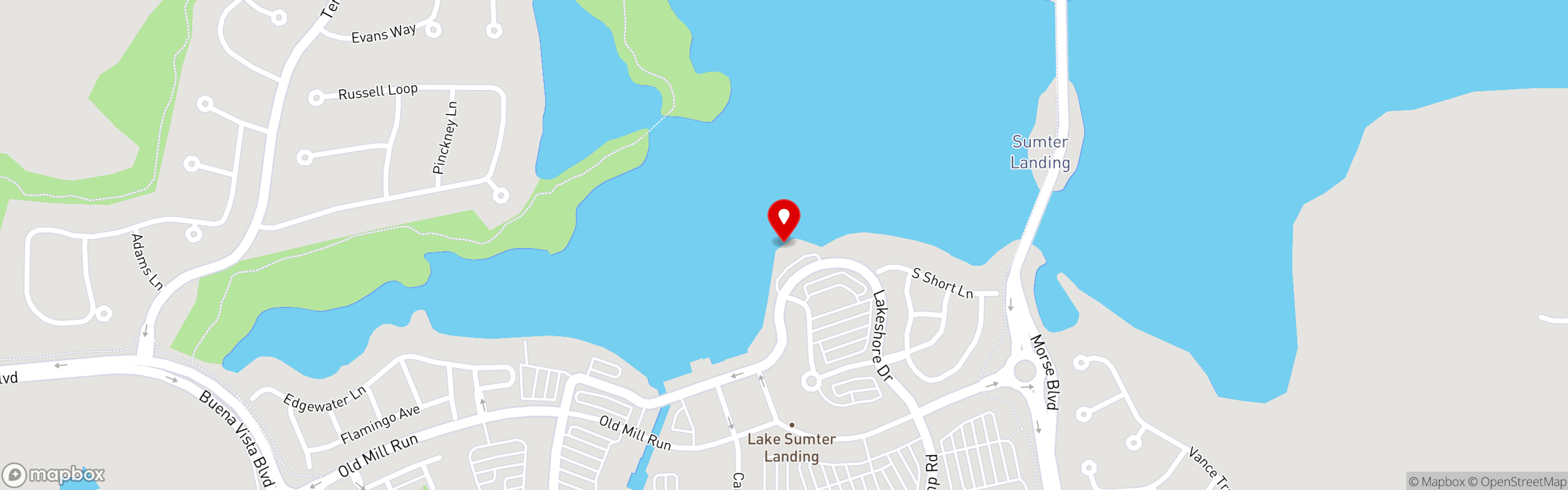 Street map pinning Lighthouse Point Bar and Grille in Lighthouse Point Bar and Grille